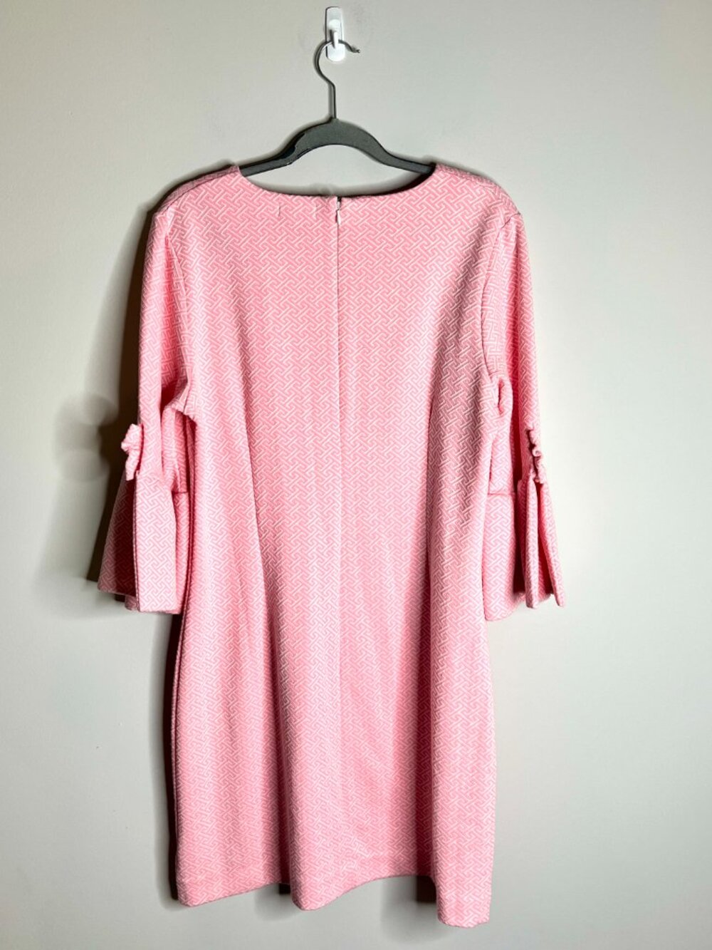 Tyler Boe Jenny Bell Sleeve Shift Dress Geometric Print Preppy Girly Sz Large - Picture 6 of 6